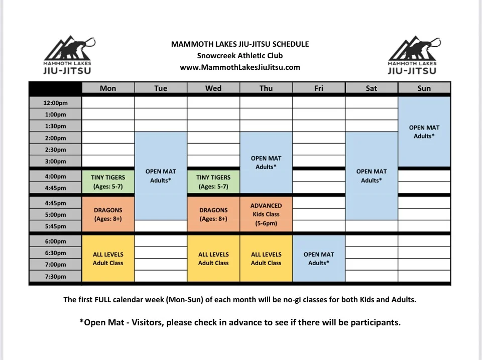 Mammoth Lakes Jiujitsu facility image