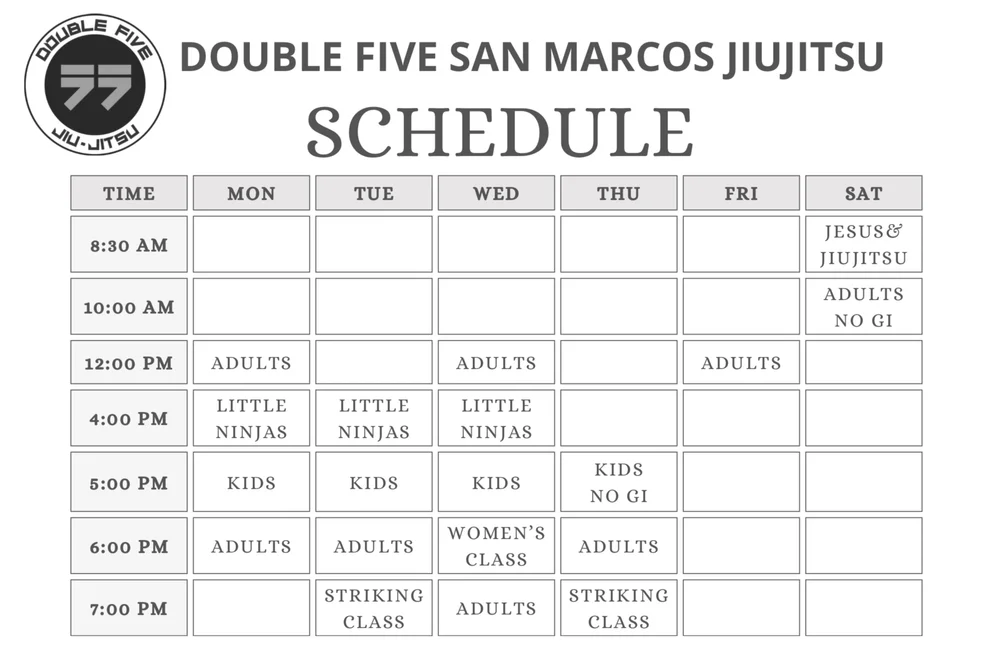 DOUBLE FIVE SAN MARCOS JIUJITSU facility image