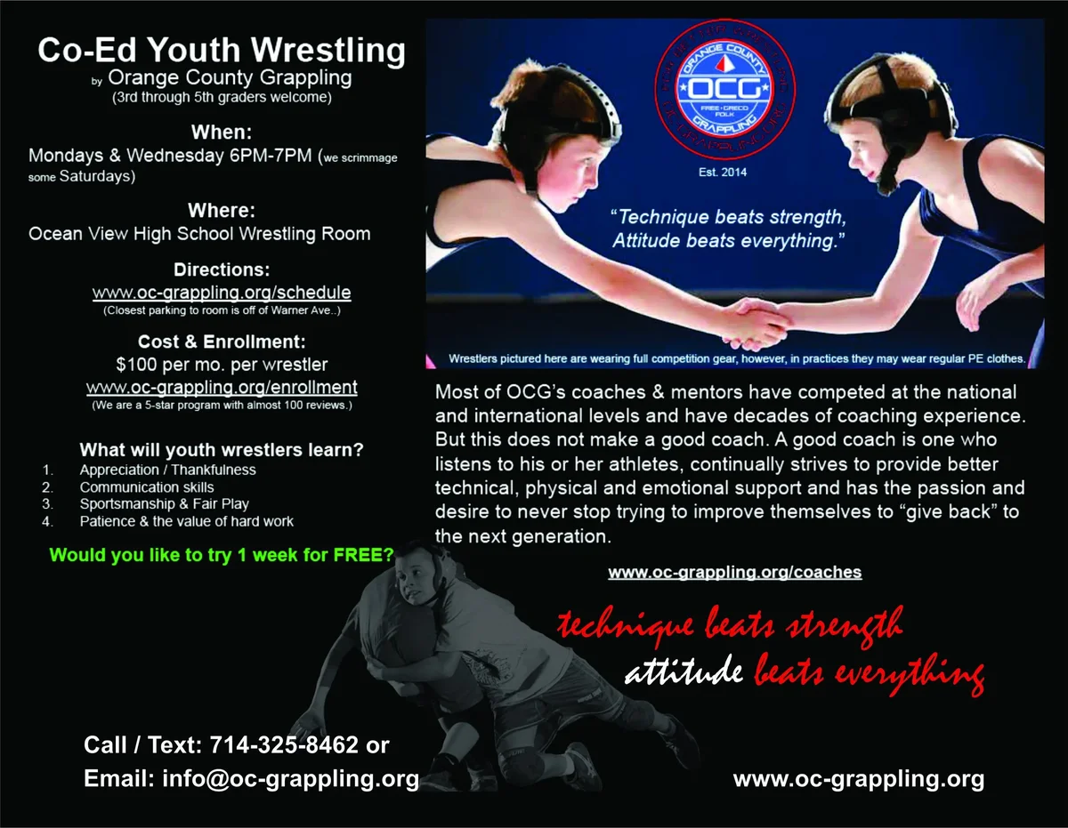 Orange County Grappling (“OCG”) facility image
