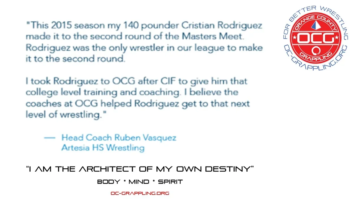 Orange County Grappling (“OCG”) facility image