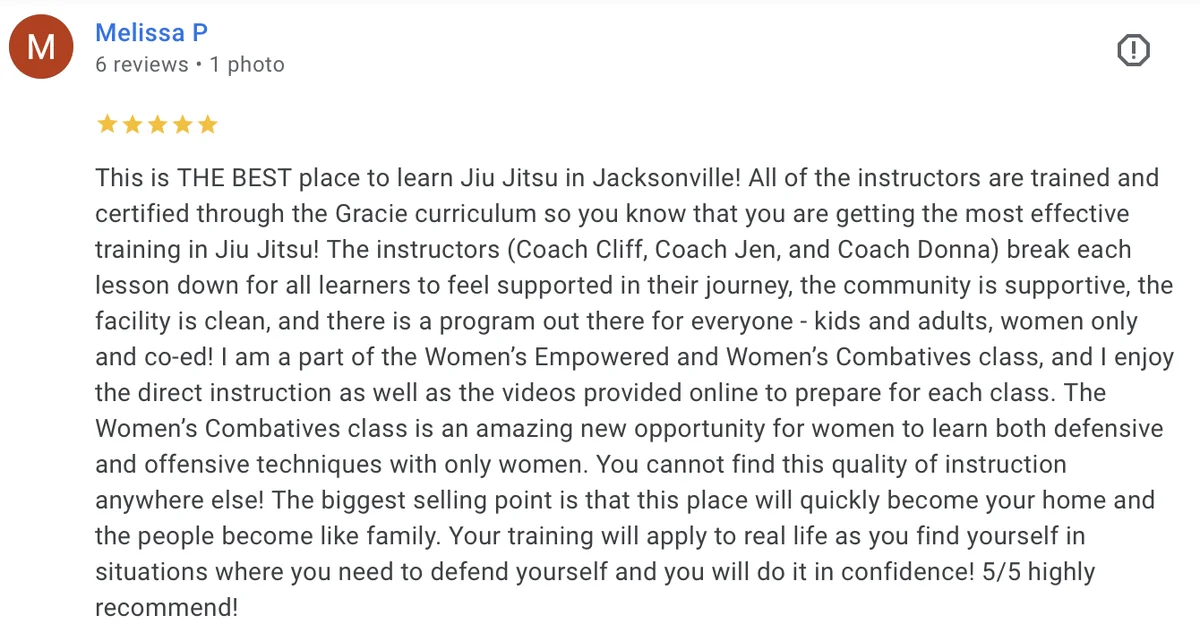 Gracie Jiu-Jitsu Jacksonville facility image