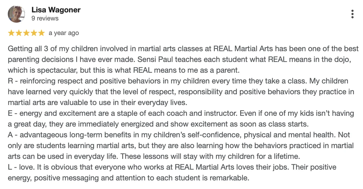 REAL Martial Arts facility image