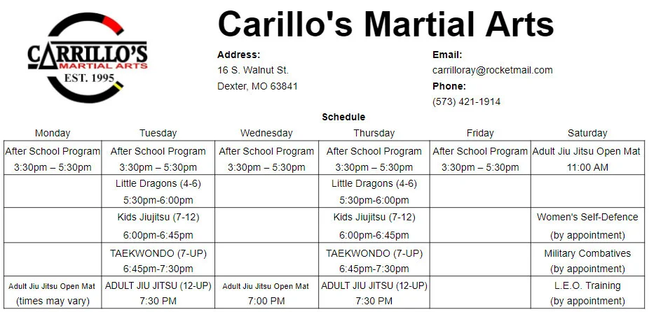 Good People Great Jiu Jitsu (Carrillo's Martial Arts Academy / Carrillo's Martial Arts) facility image
