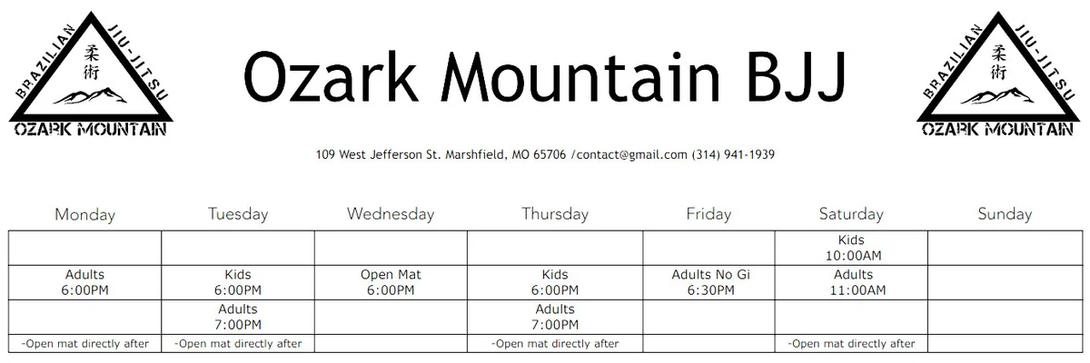 Ozark Mountain BJJ facility image