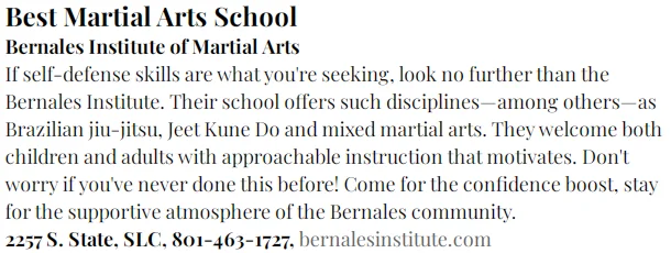 Bernales Institute of Martial Arts facility image